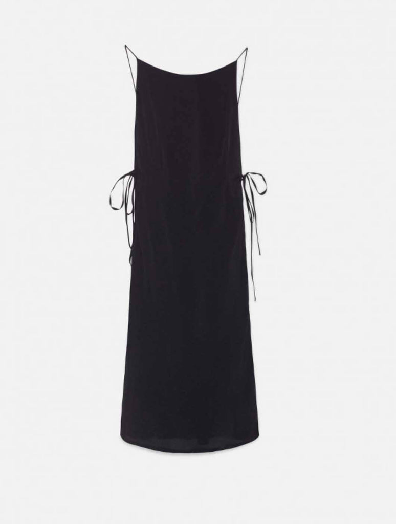 Strappy Mini Dress With Slits in Black