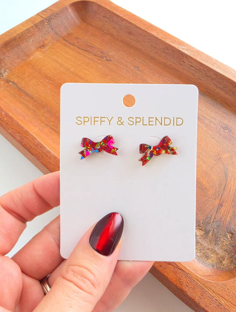 Noelle Bow Studs