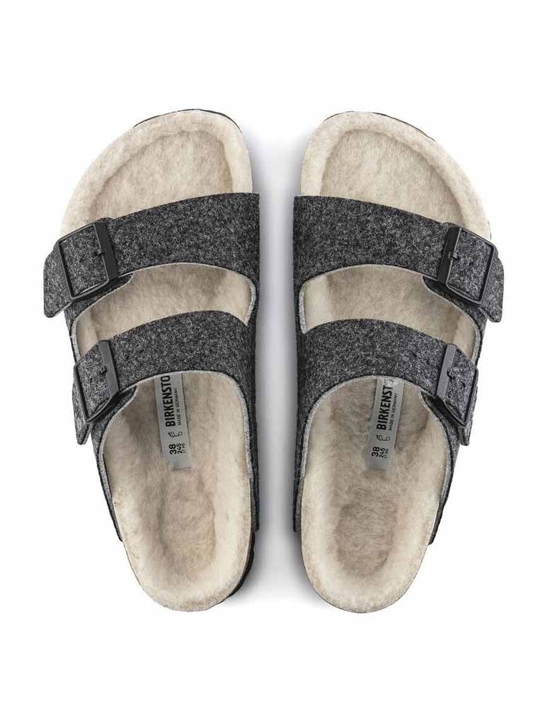 Birkenstock Arizona Rivet Sandal in Doubleface Gray