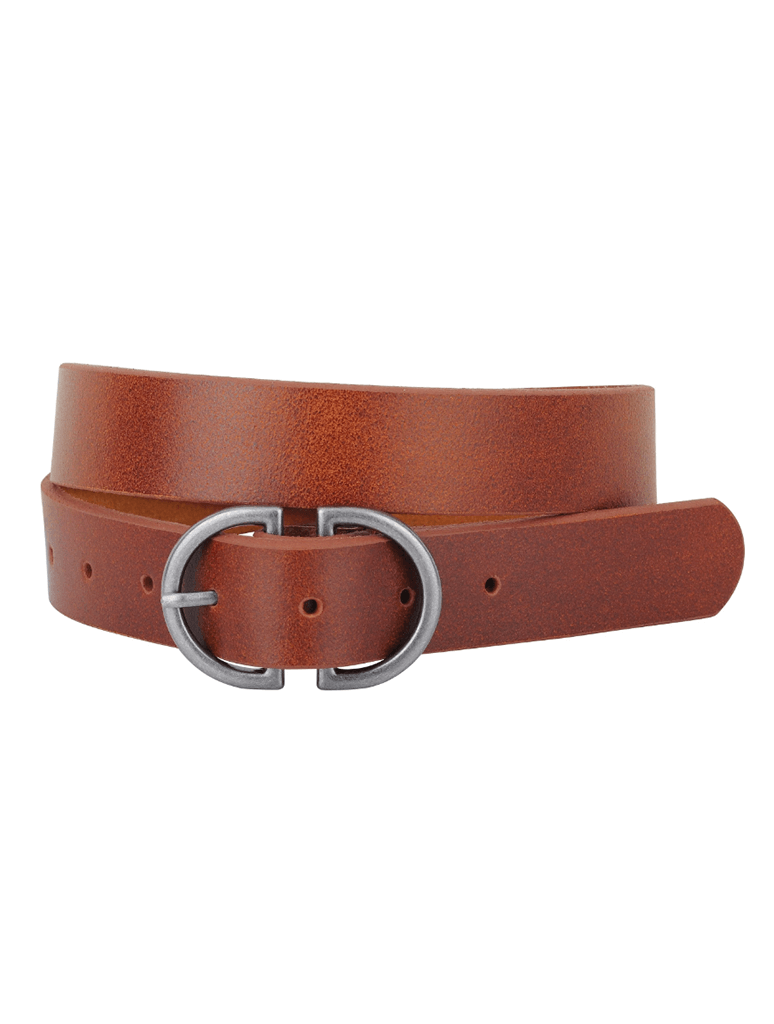 Double D-Ring Leather Belt in Tan