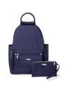 Baggallini All Day Backpack with RFID Phone Wristlet in Navy
