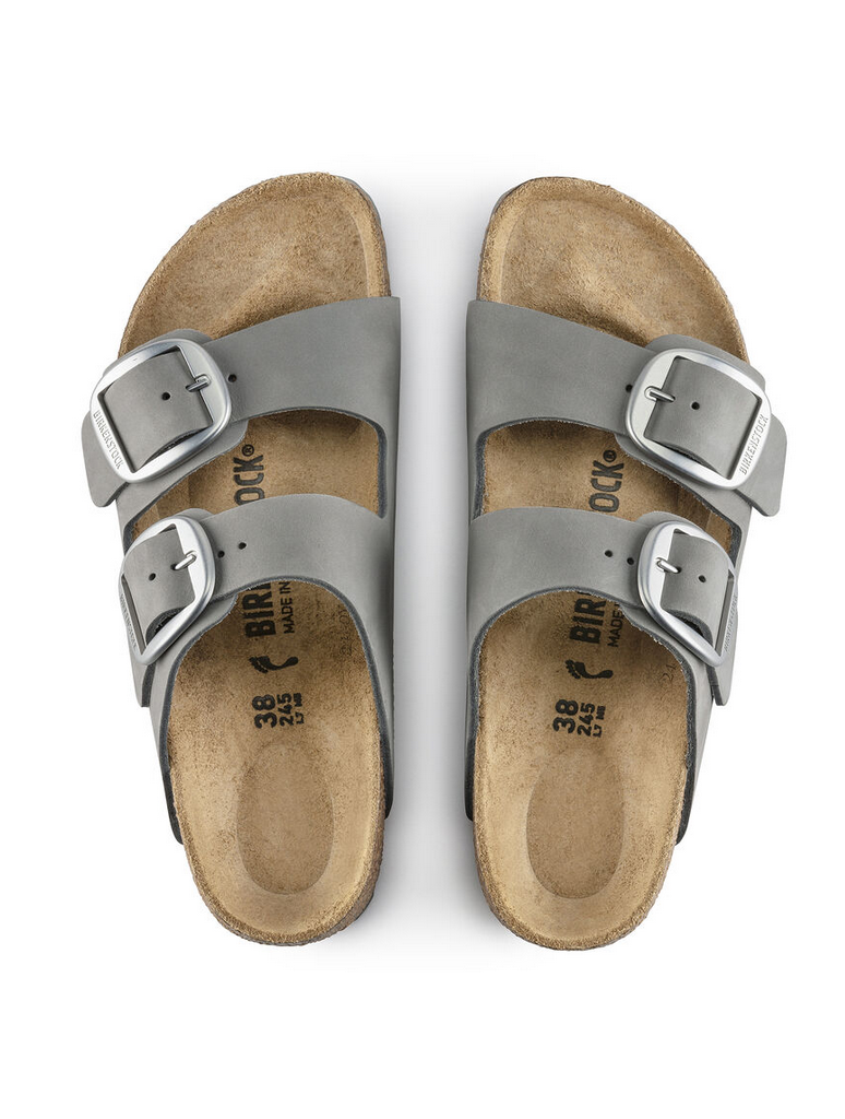 Birkenstock big 2025 buckle silver