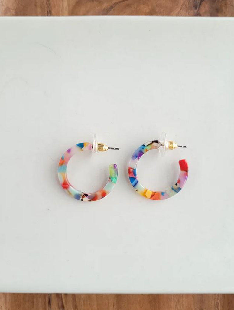 Cam Mini Hoop Earrings in Fiesta
