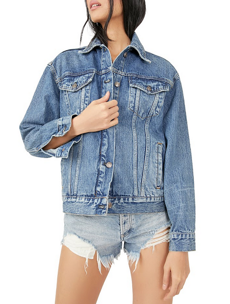 Free people denim outlet jacket