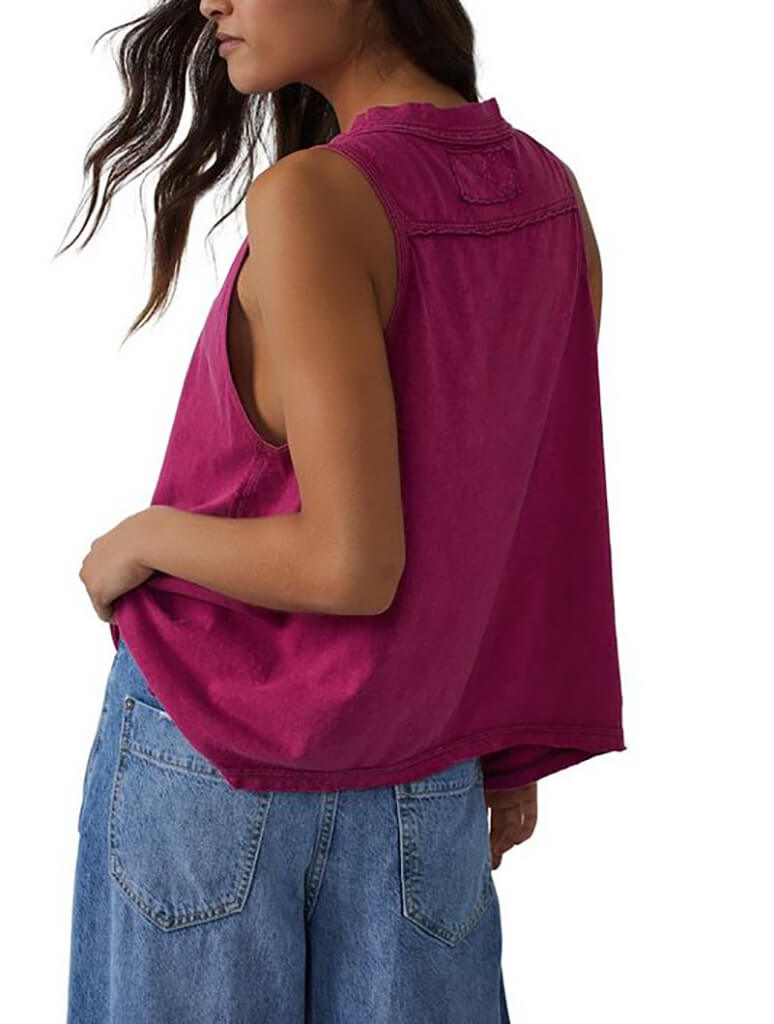 Free People Josie Henley Tank in Dark Rhubarb