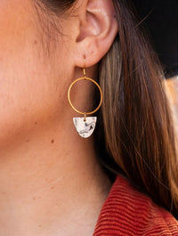 Iris Earrings in Marble