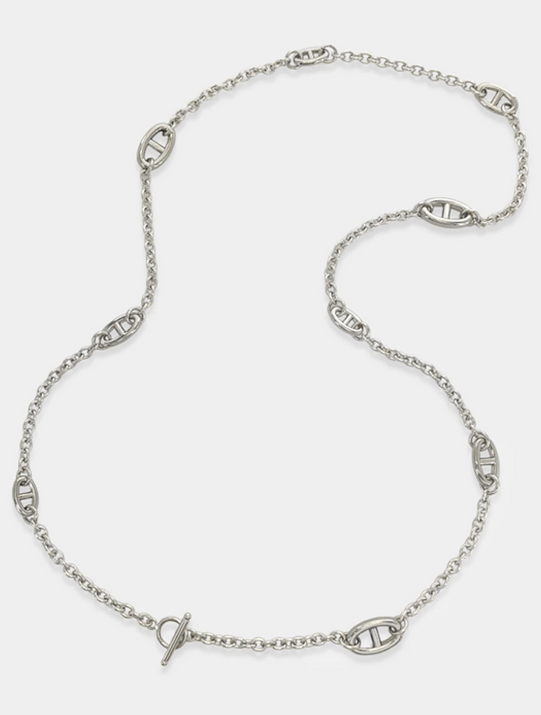 Mariner Chain with Different Size Links in Silver 