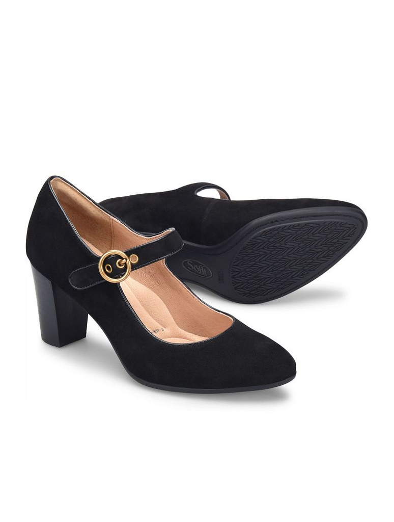 Sofft Petra Mary Jane in Black Suede – JAYNE Boutique