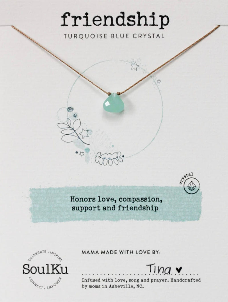SoulKu Soul Shine "Friendship" Necklace in Turquoise