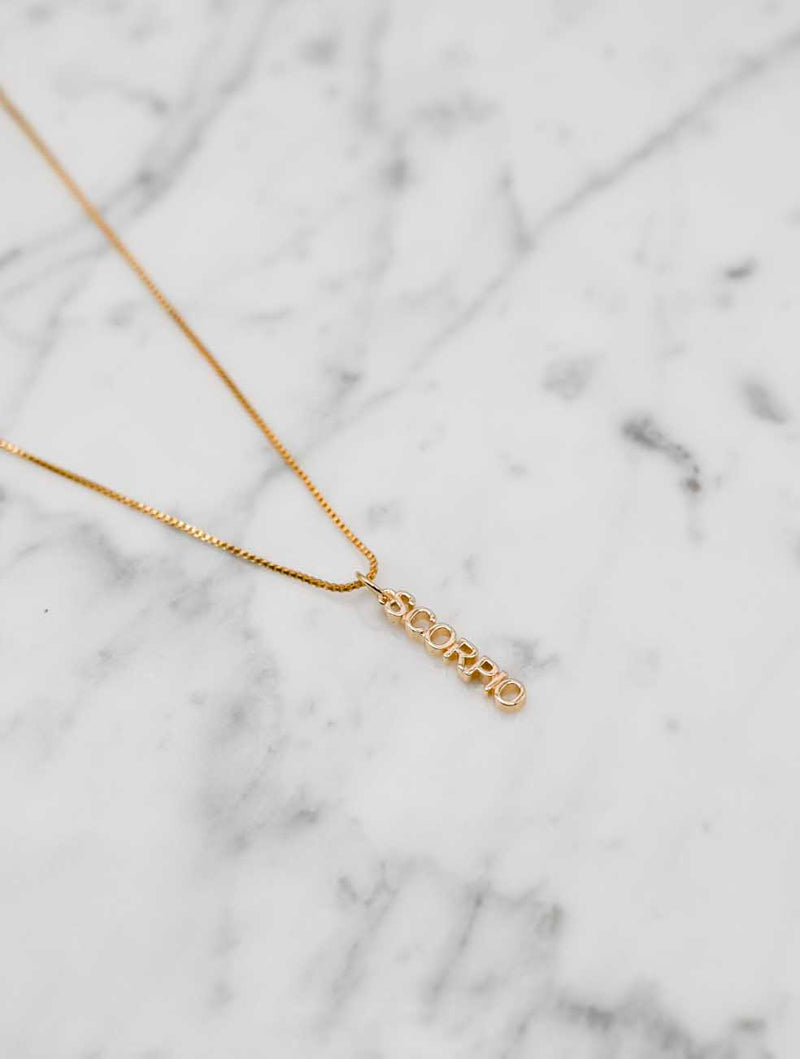 Zodiac Necklaces in Gold