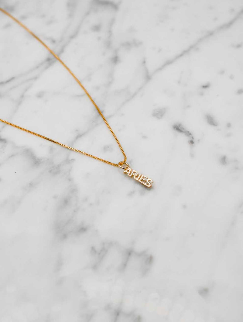 Zodiac Necklaces in Gold