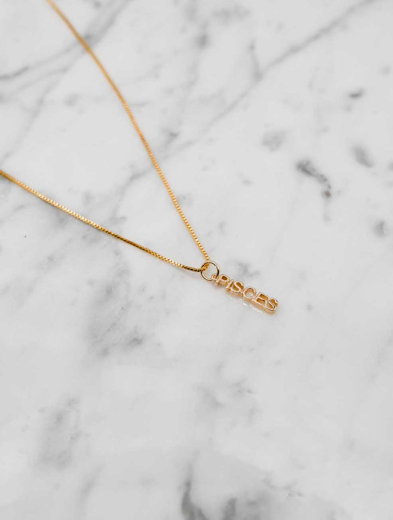 Zodiac Necklaces in Gold