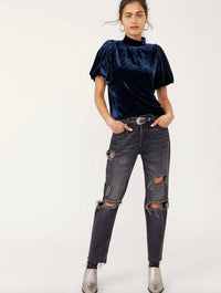 Free People Claudia Tee in Outerspace