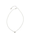 Crystal Rectangle Necklace in Silver