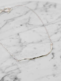 Irregular Twig Necklace in Silver