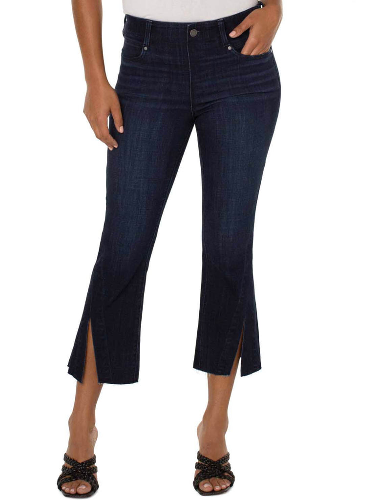 Liverpool Gia Glider Crop Twisted Seam Jeans with Split Cut Hem in Columbia 191407621797