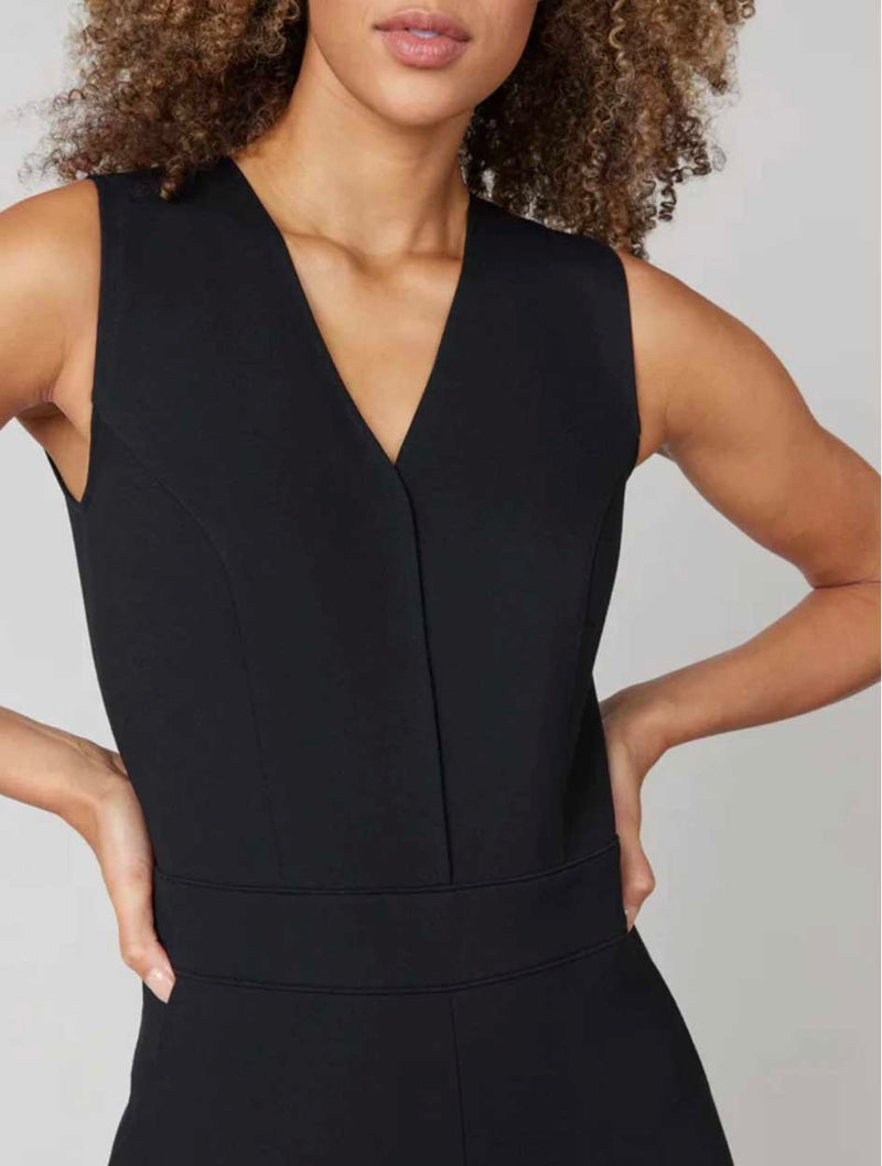 Spanx The Perfect Sleeveless Jumpsuit in Classic Black Petite