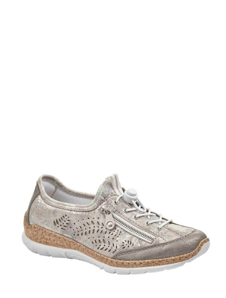 Rieker Nikita N42K6-40 Sneaker in Grey/Rose Metallic – JAYNE