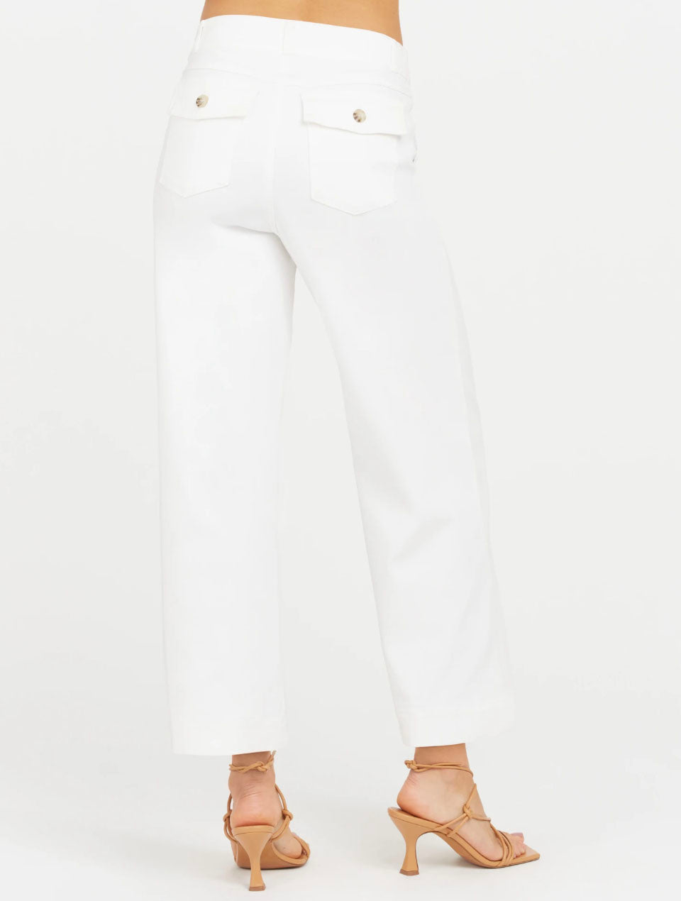 SPANX - Now in bright white, Stretch Twill Wide Leg Pants