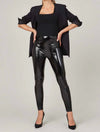 Spanx Faux Patent Leather Leggings in Classic Black