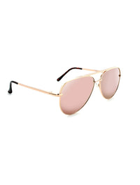 Flatscreen Sunglasses in Shiny Rose Gold