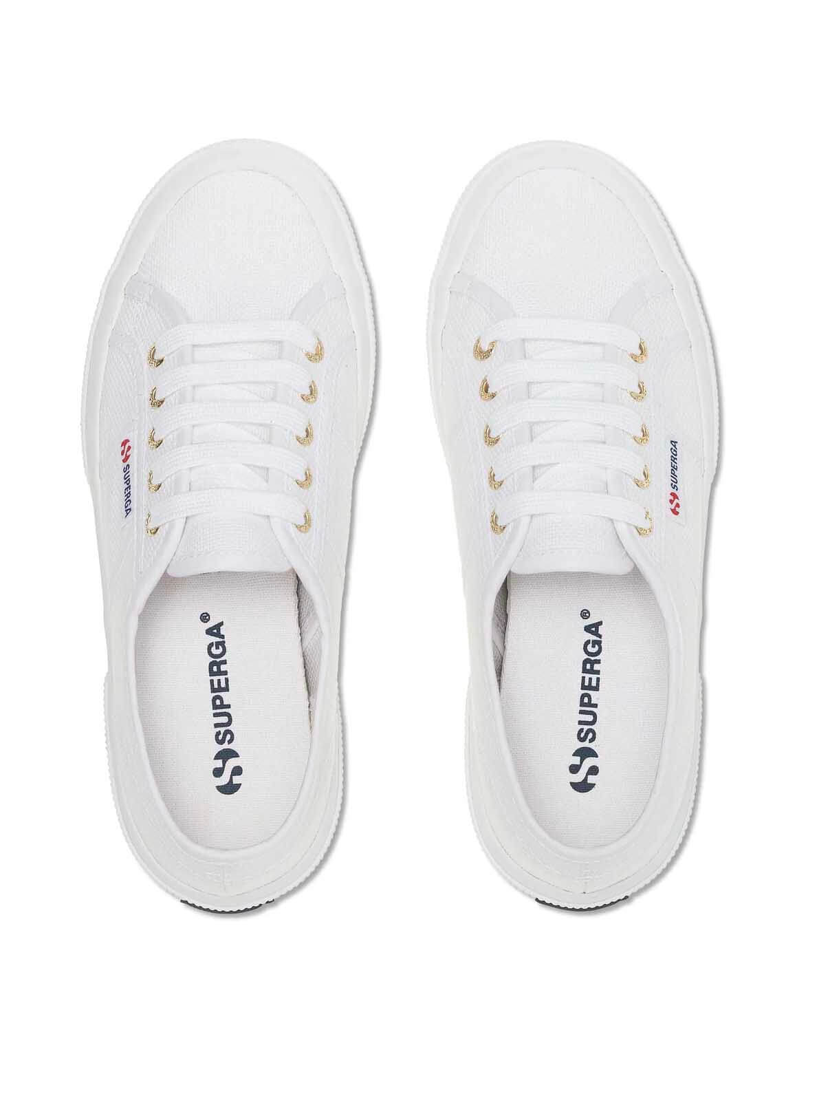 Superga 2750 Cotu Classic Sneaker in White Pale Gold 8033562274574