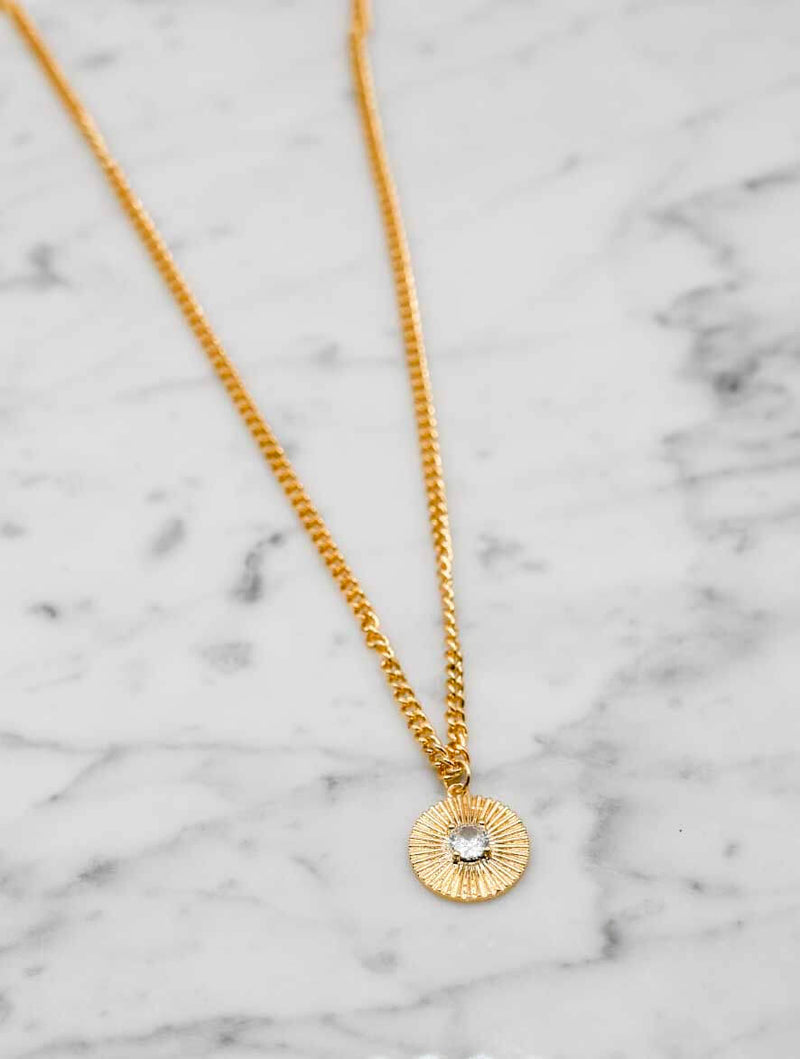 Large Coin Necklace in Gold